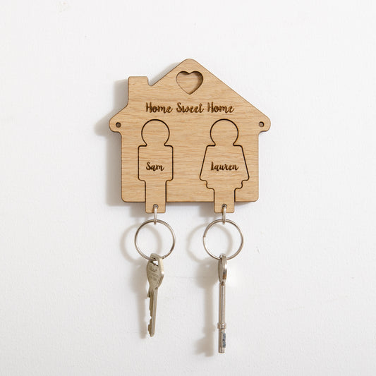 Personalised house key ring holder