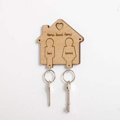 Personalised house key ring holder