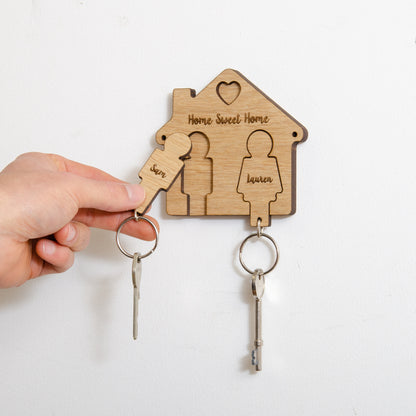 Personalised house key ring holder