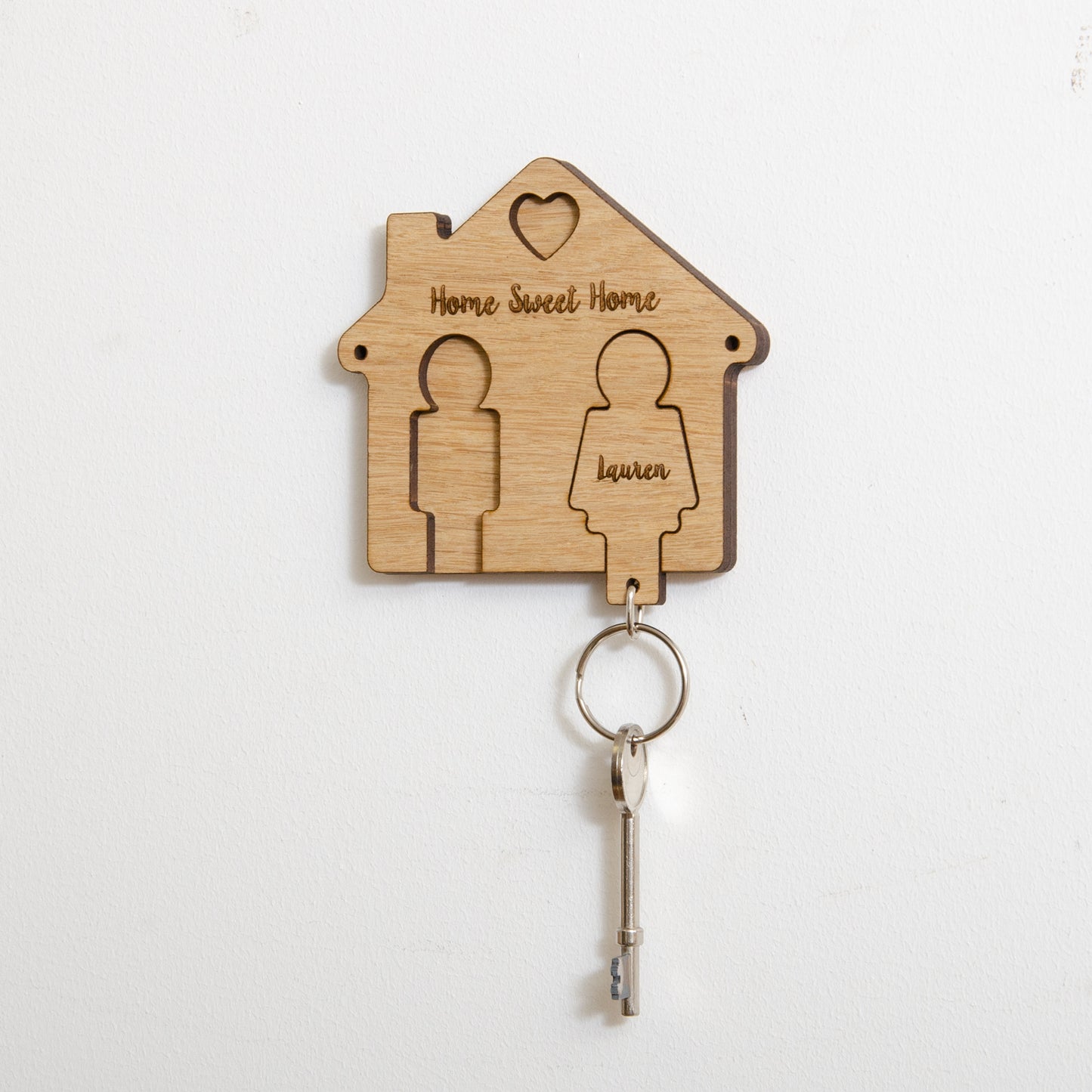 Personalised house key ring holder