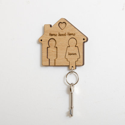 Personalised house key ring holder