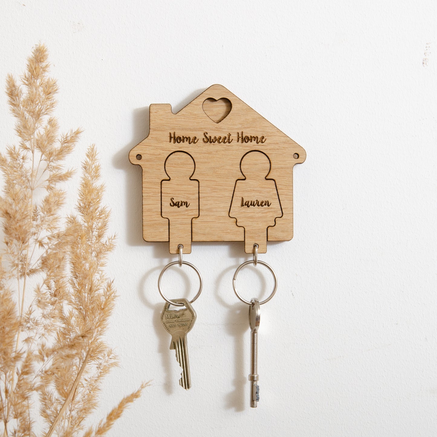 Personalised house key ring holder