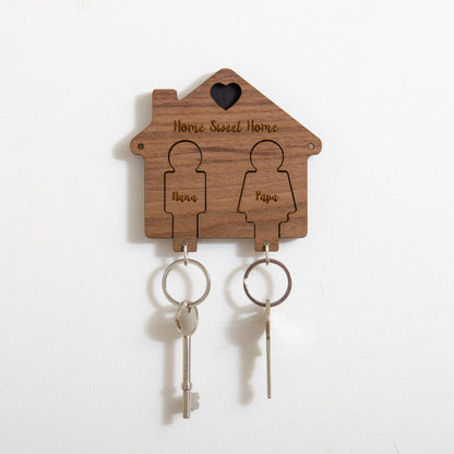 Personalised house key ring holder