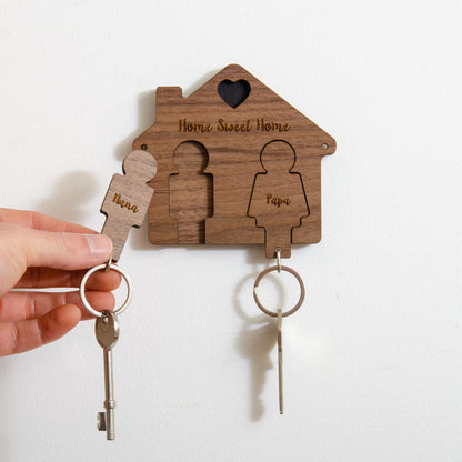 Personalised house key ring holder