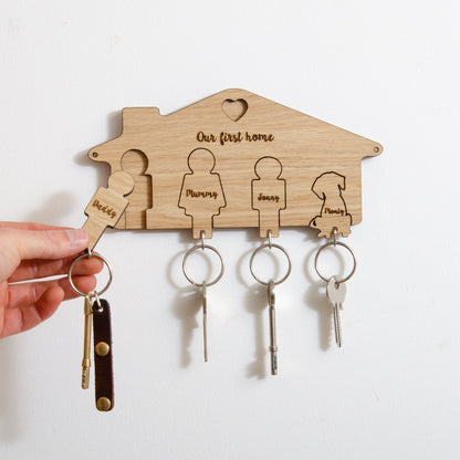 Personalised house key ring holder