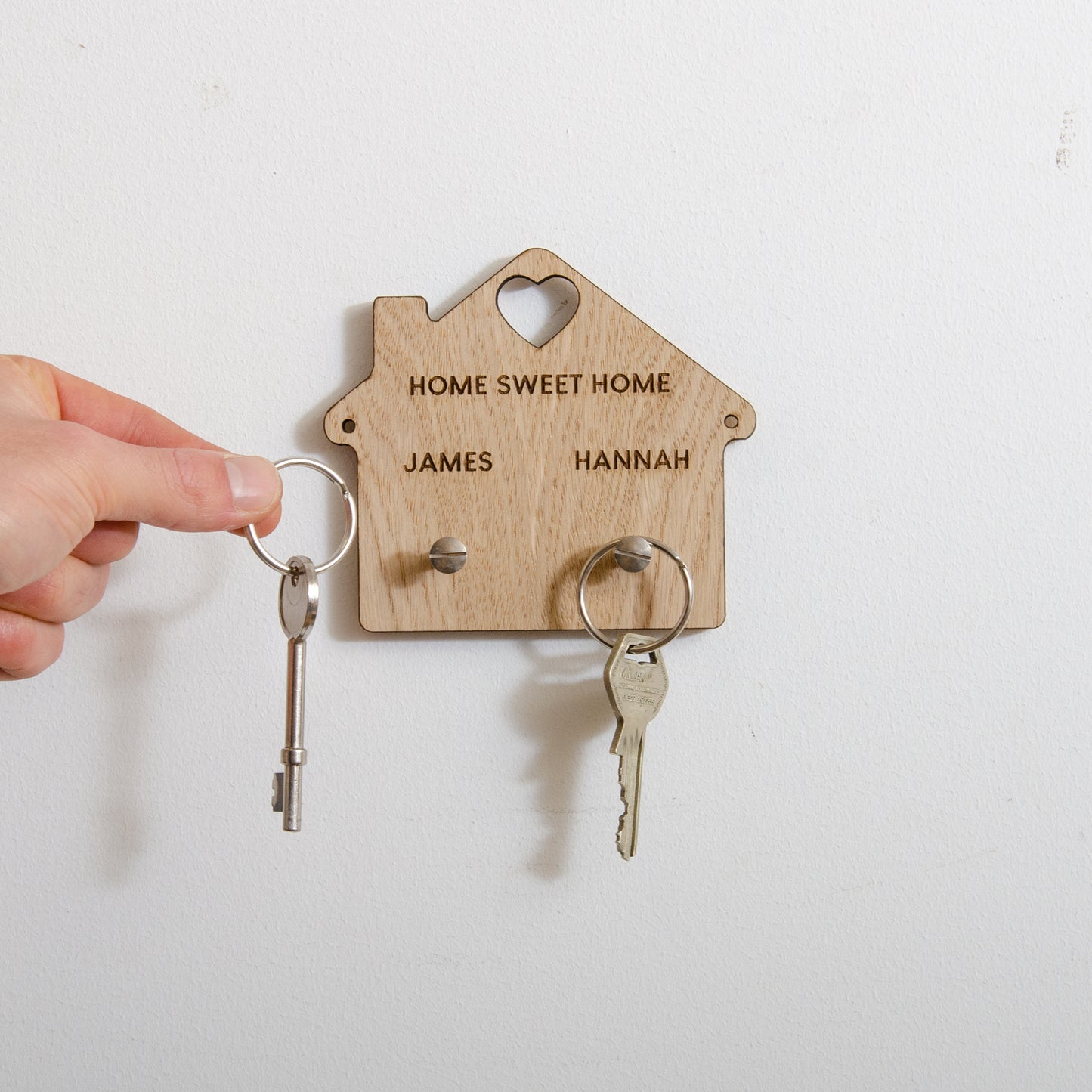 Personalised house key ring holder