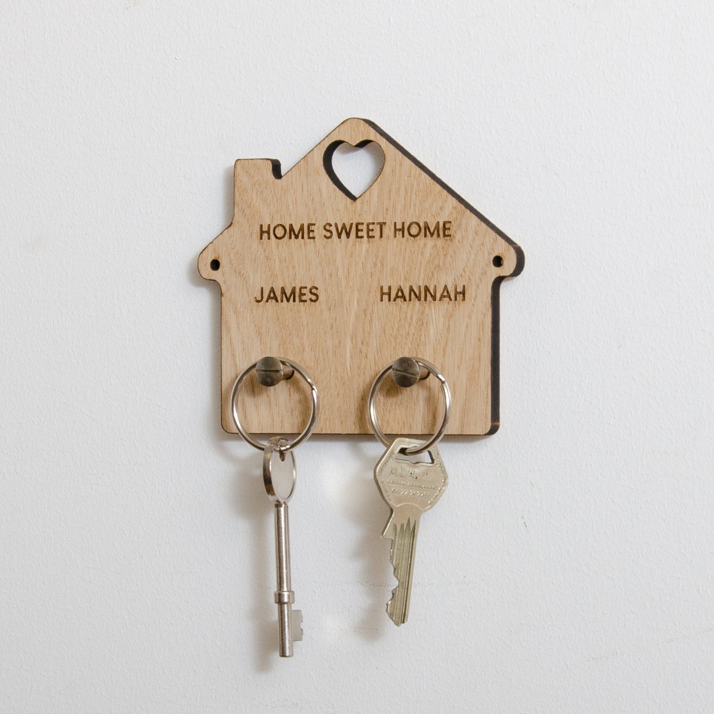 Personalised house key ring holder