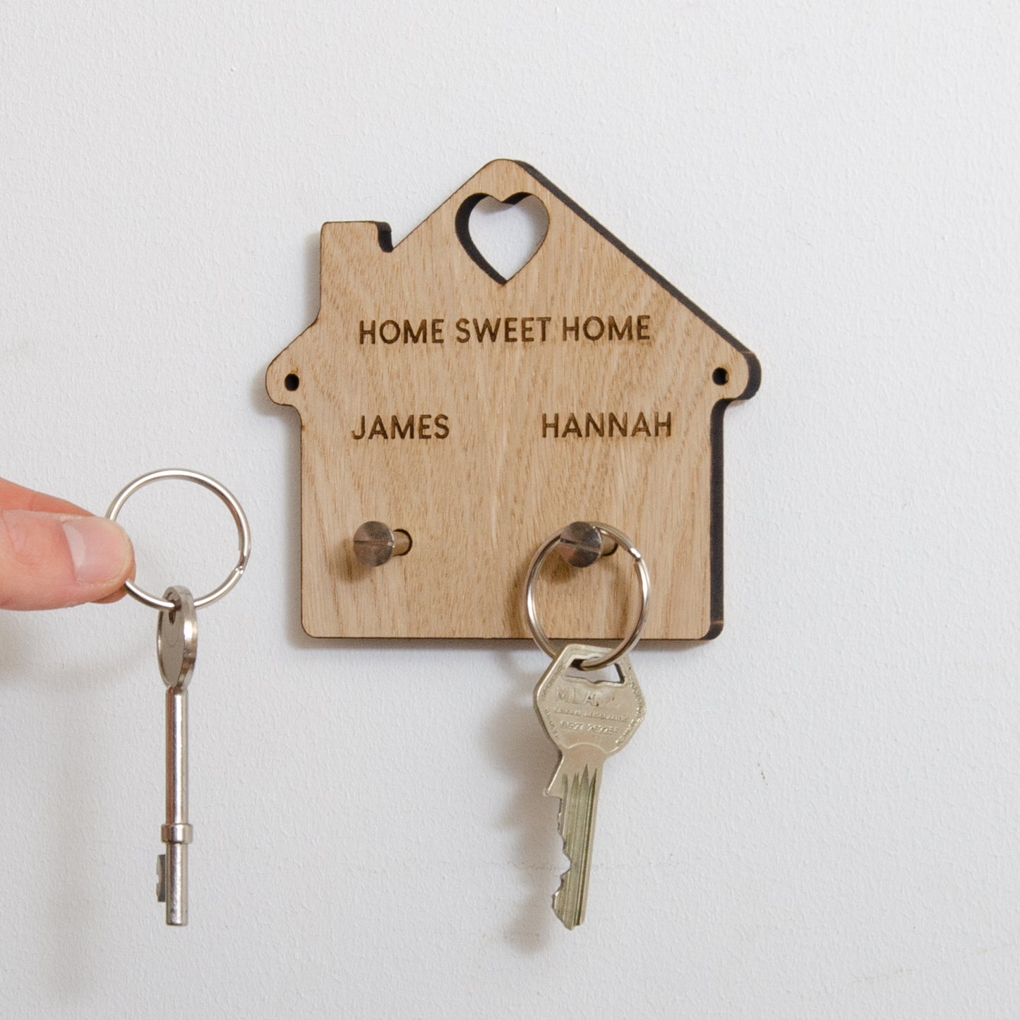 Personalised house key ring holder