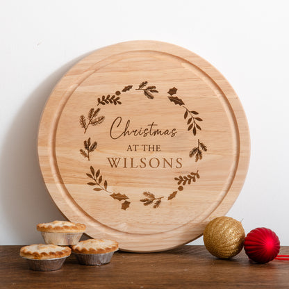 Personalised Christmas chopping board