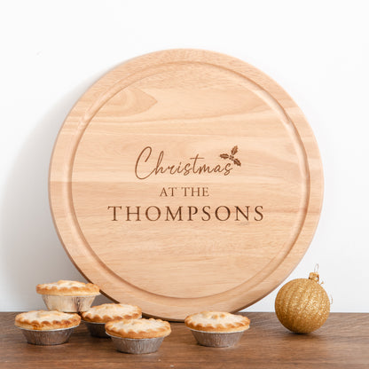 Personalised Christmas chopping board