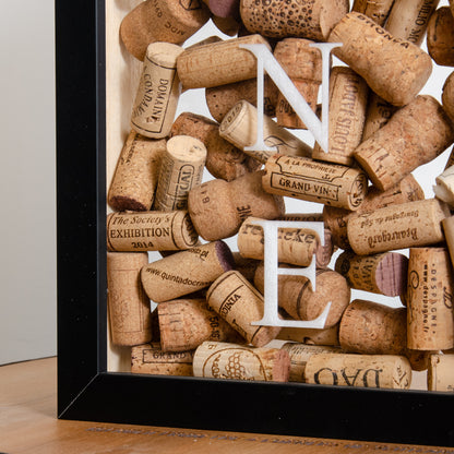 Vertical transparent drinks cork frame