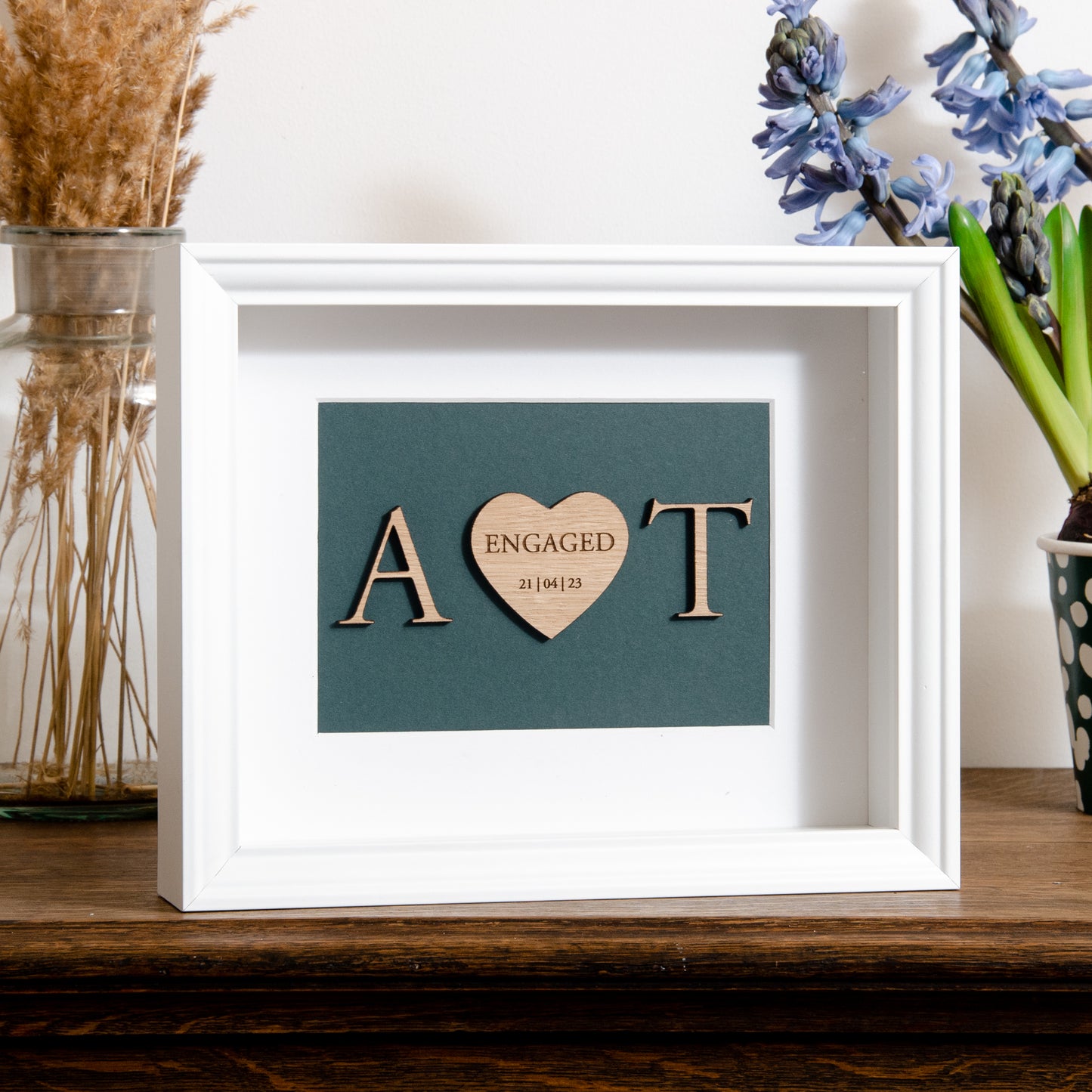 Engagement heart frame