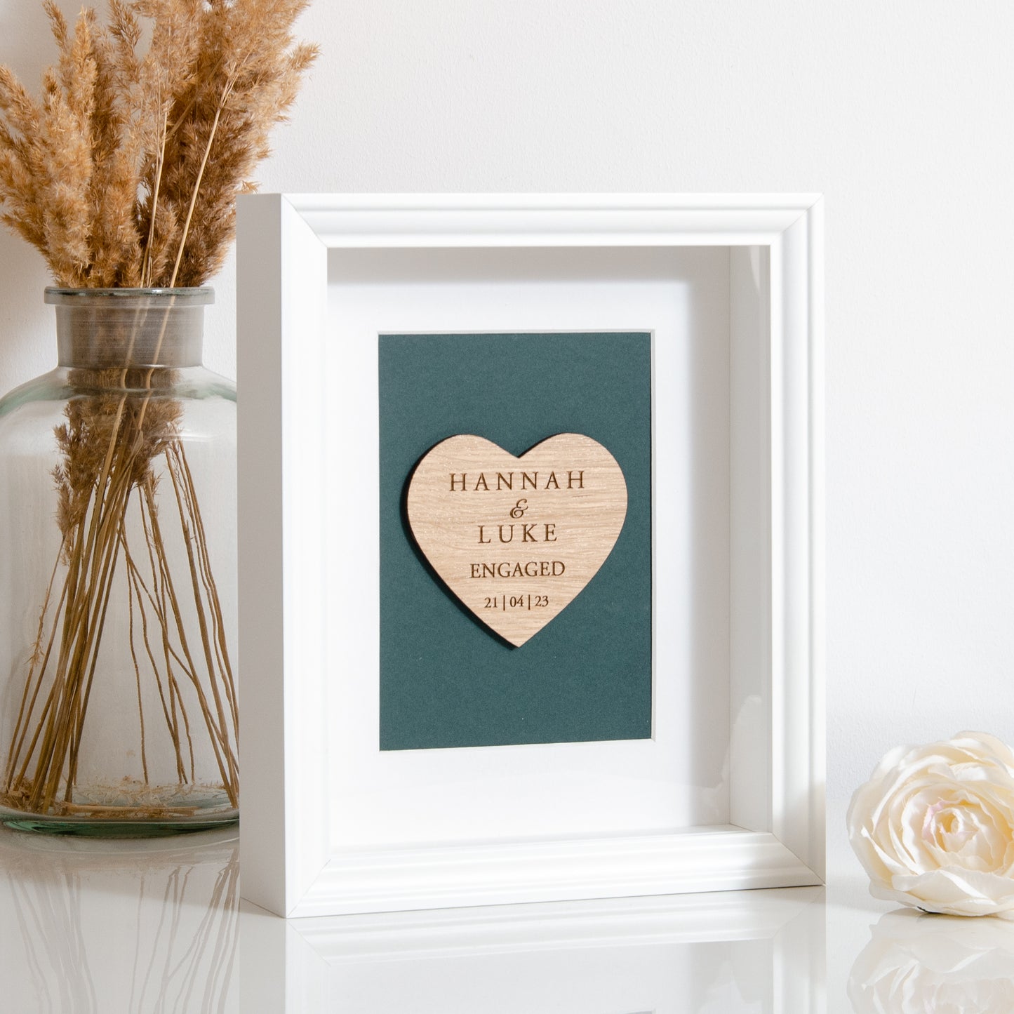 Engagement heart frame