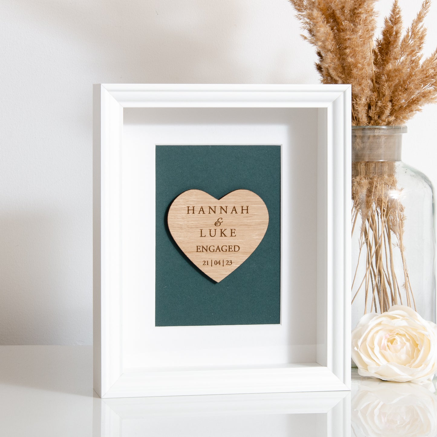 Engagement heart frame