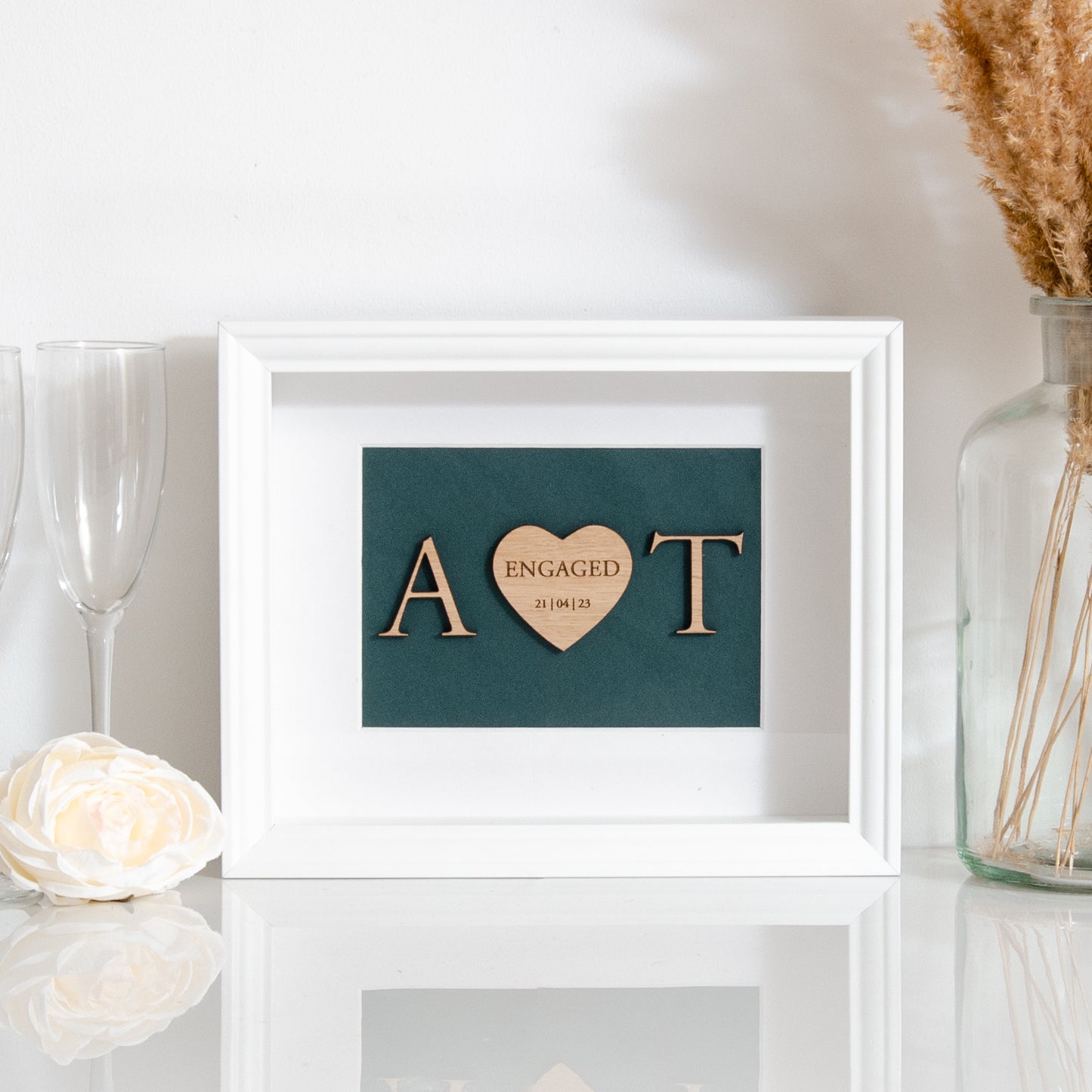 Engagement heart frame