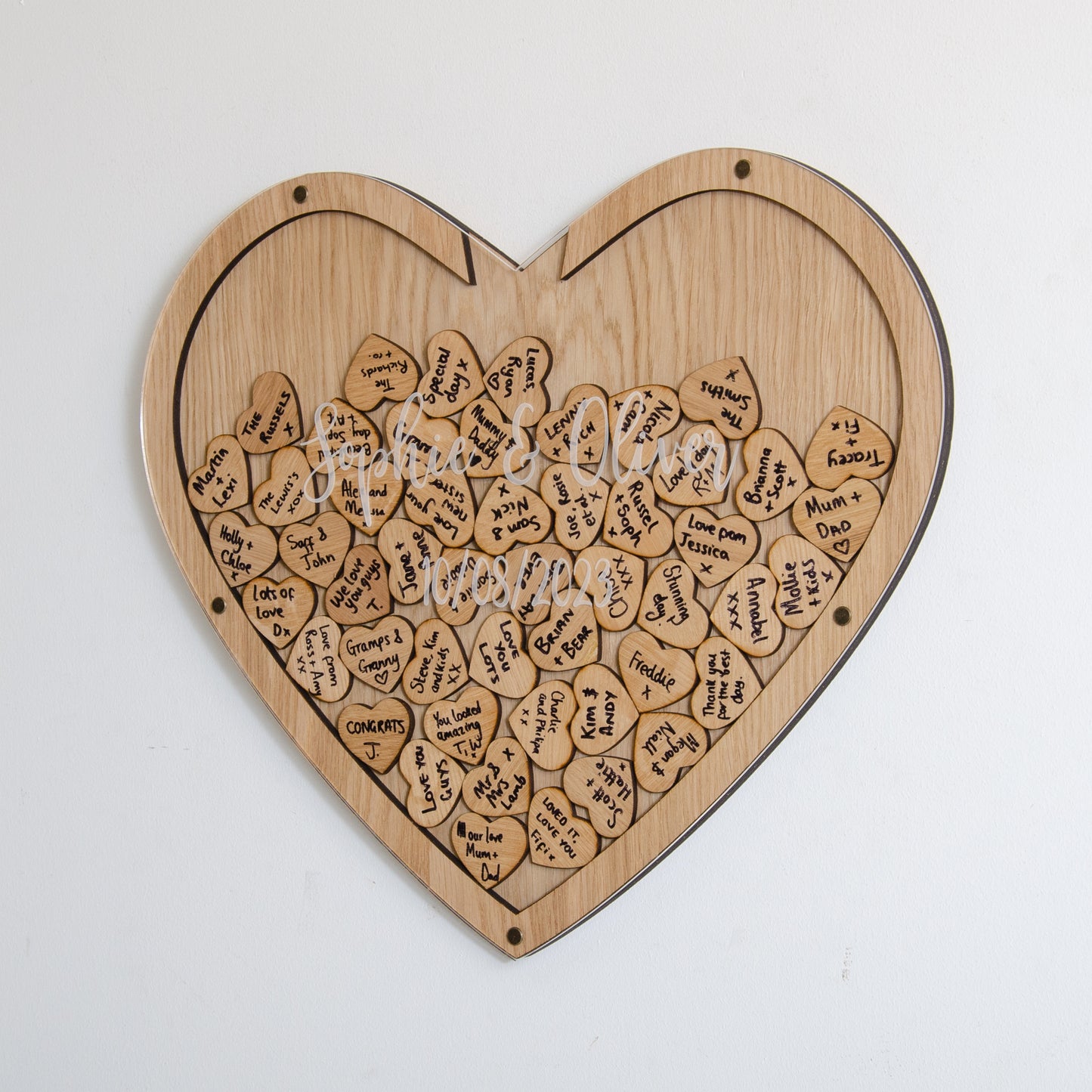 Heart shaped dropbox guest book