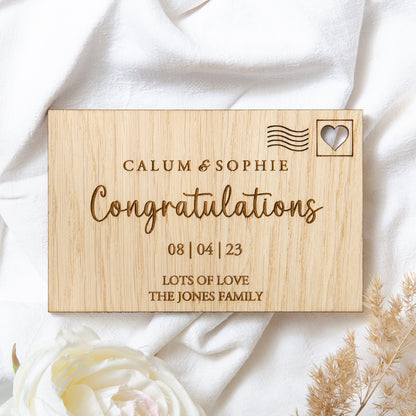 Congratulations wooden card