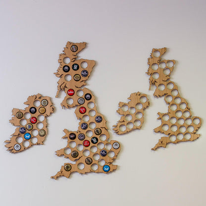 Beer Cap UK and Ireland Map - Stag Design