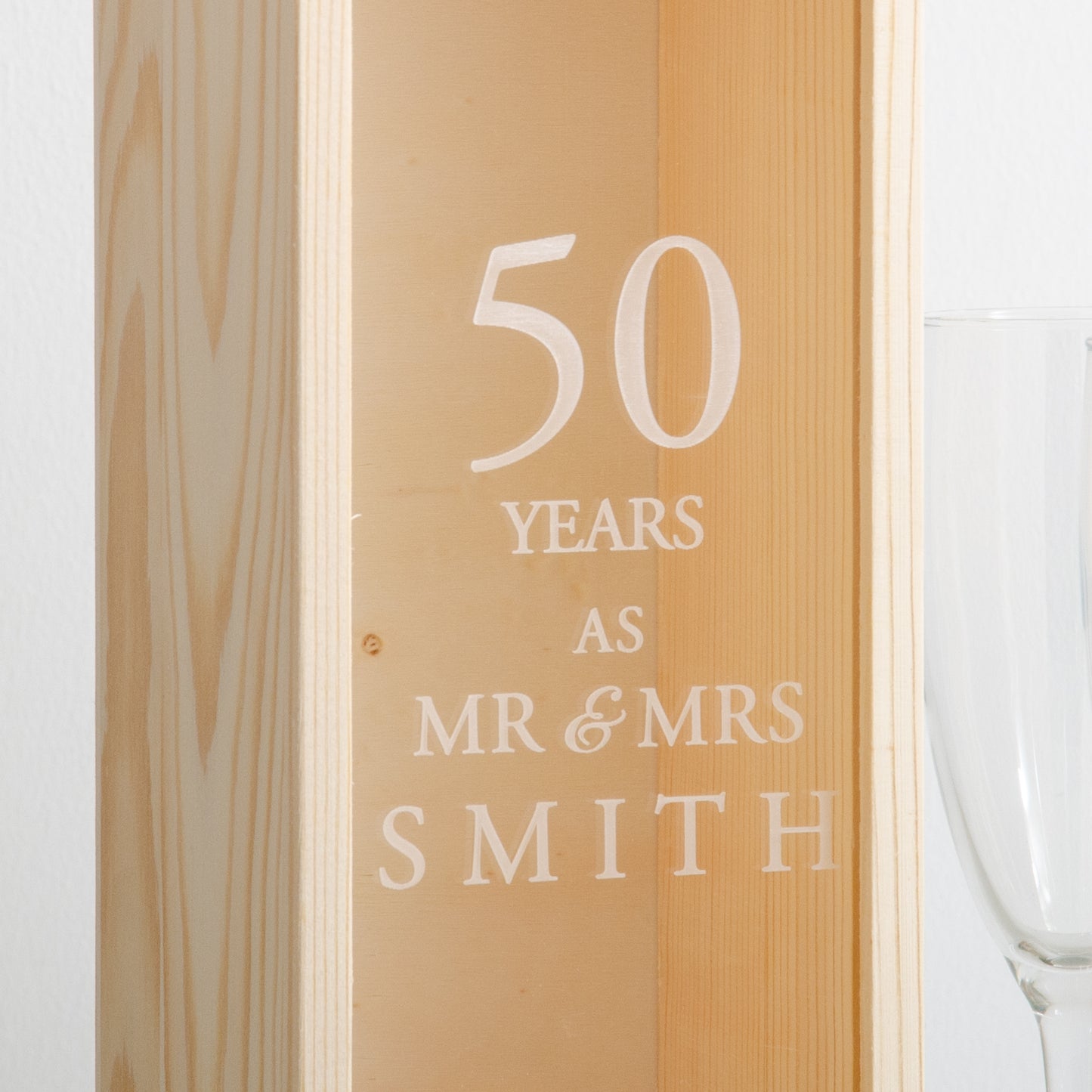 Personalised anniversary bottle box