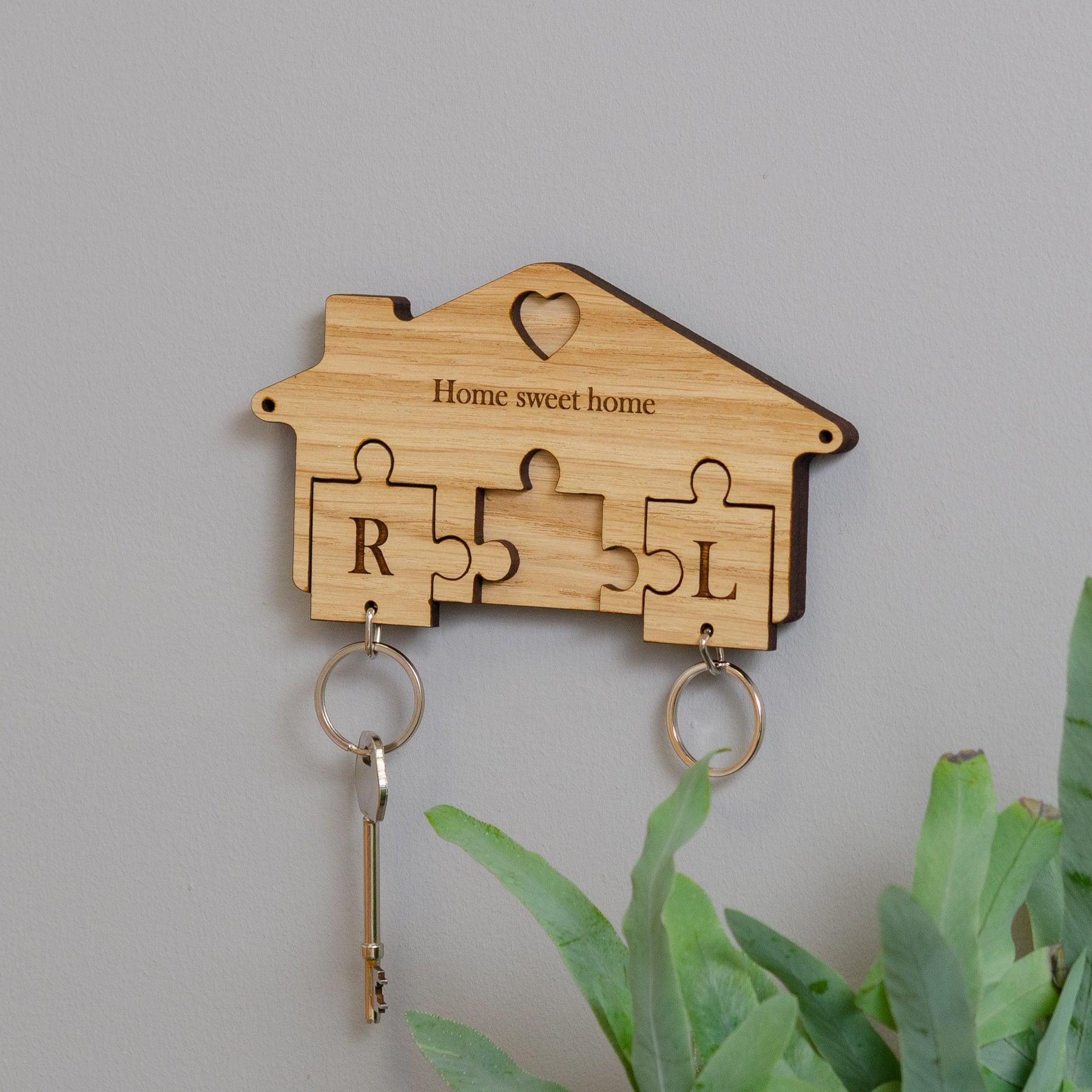 Personalised jigsaw key ring holder - Stag Design