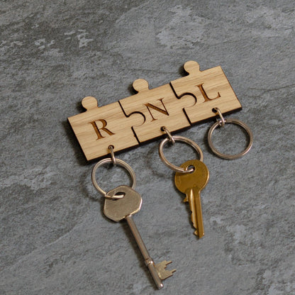 Personalised jigsaw key ring holder - Stag Design