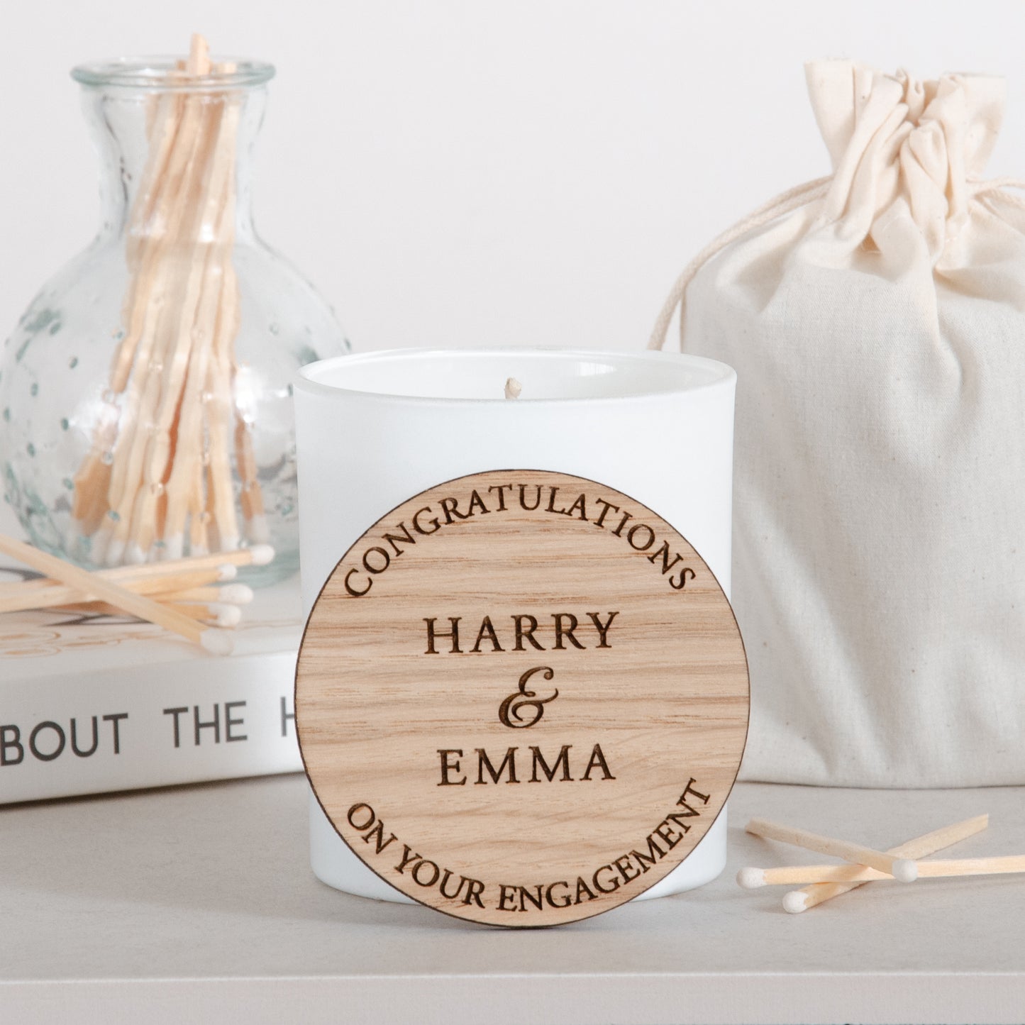 Personalised engagement candle