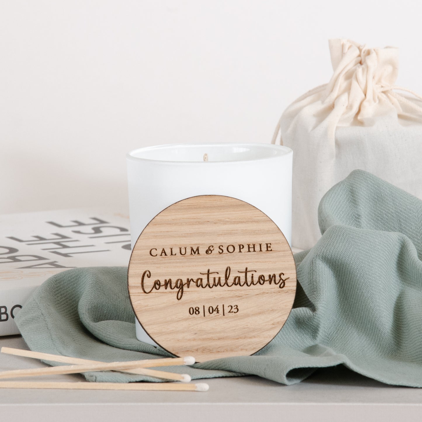 Personalised engagement candle