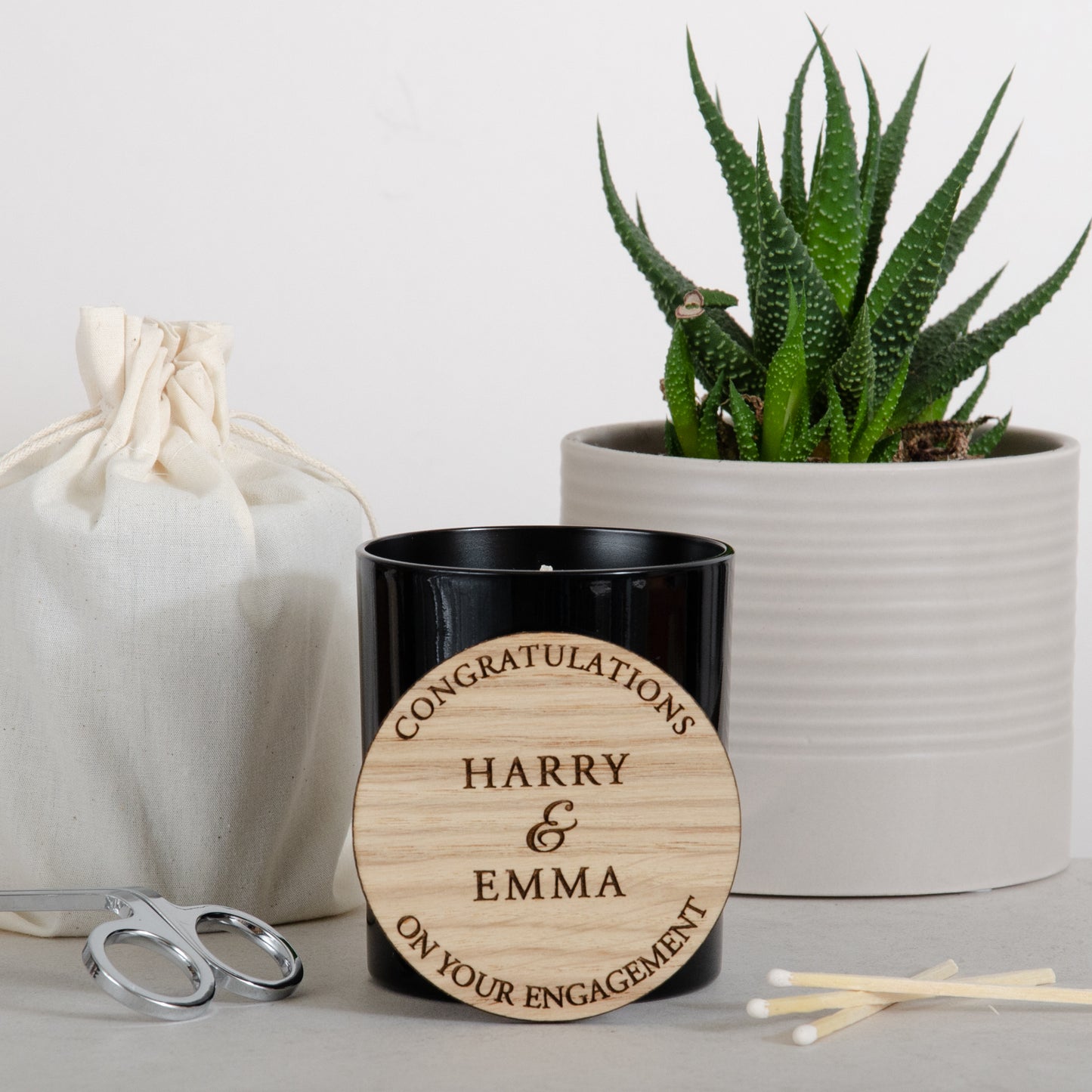 Personalised engagement candle