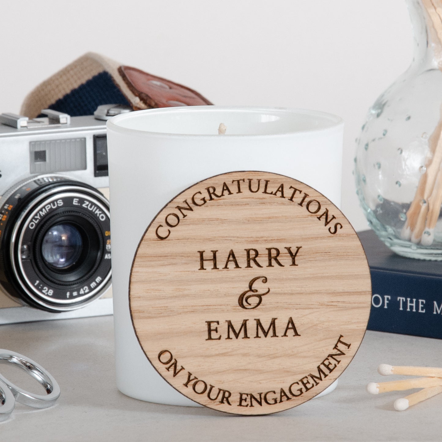 Personalised engagement candle