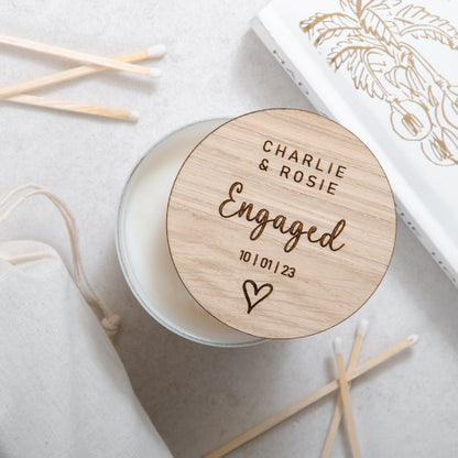 Personalised engagement candle