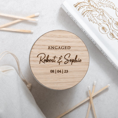 Personalised engagement candle