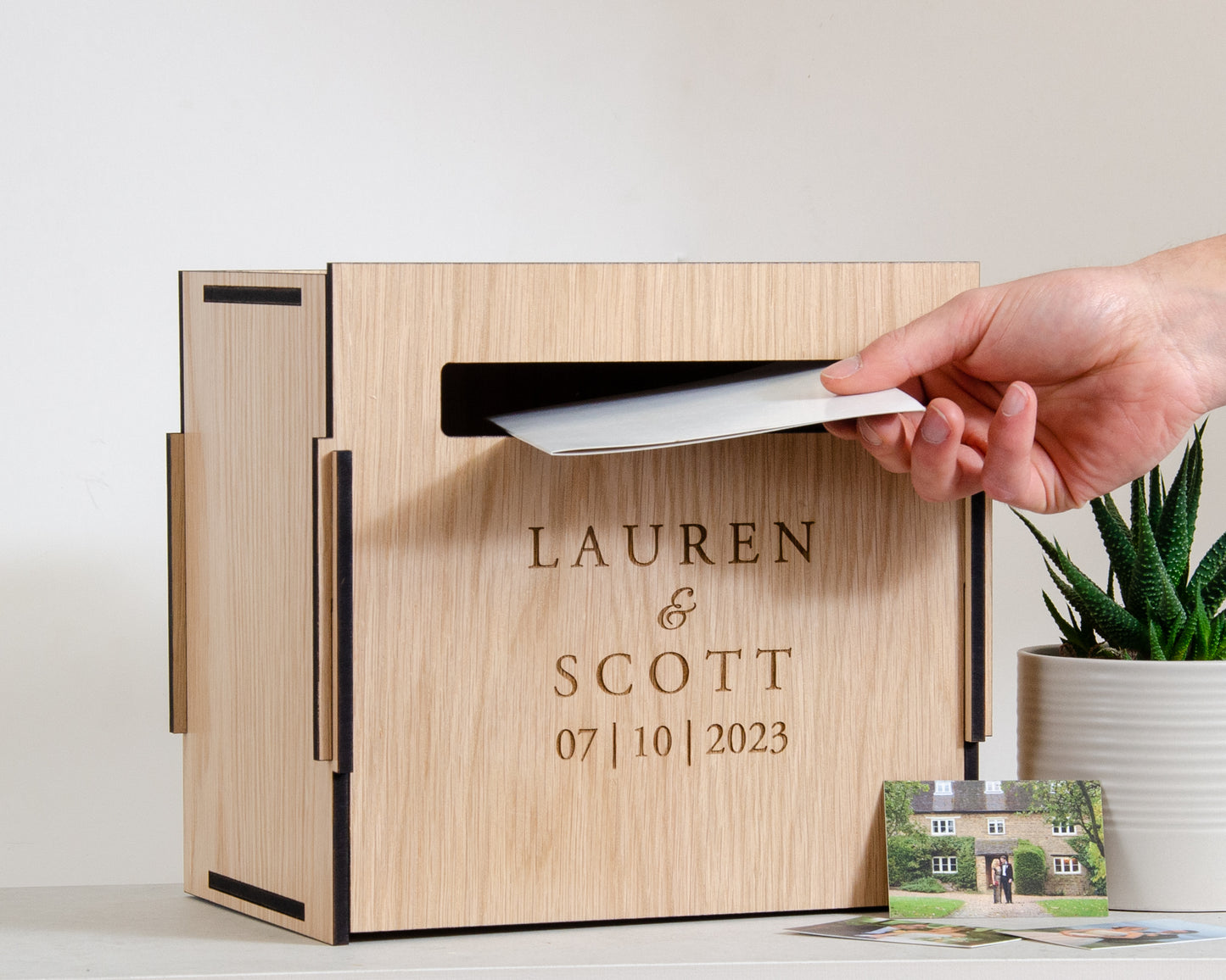 Personalised post box for wedding cards