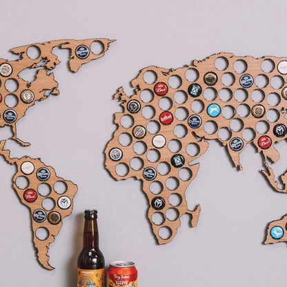 Beer Cap World Map - Stag Design