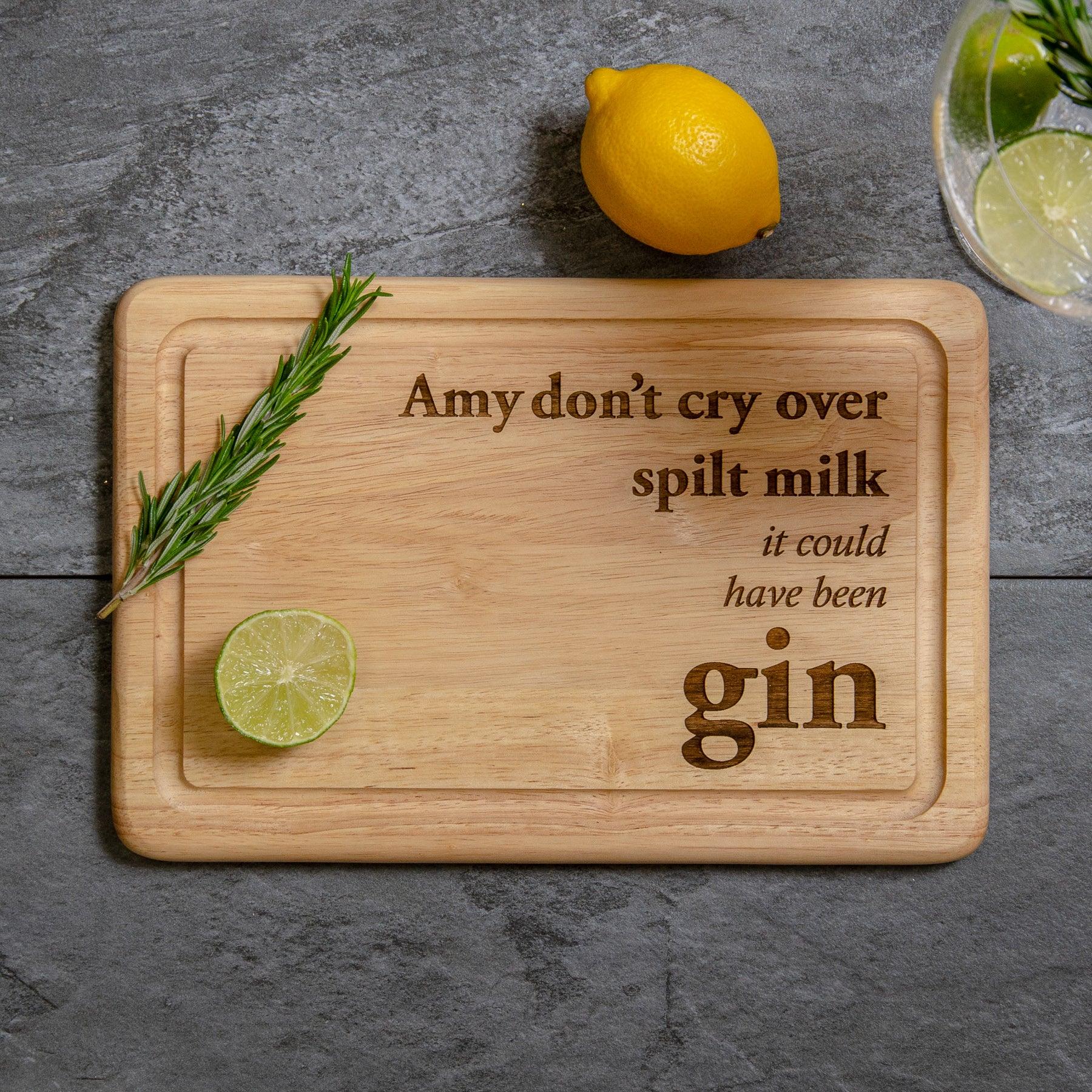 Gin Chopping Board - Stag Design