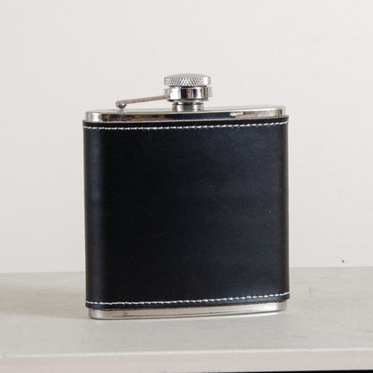 Seconds leather hip flask