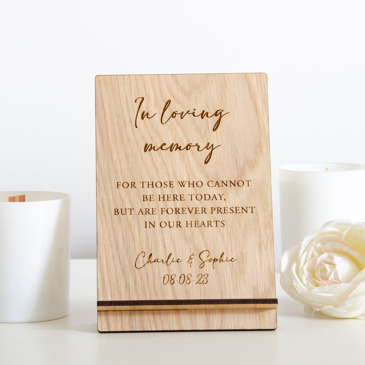 'In loving memory' wedding sign