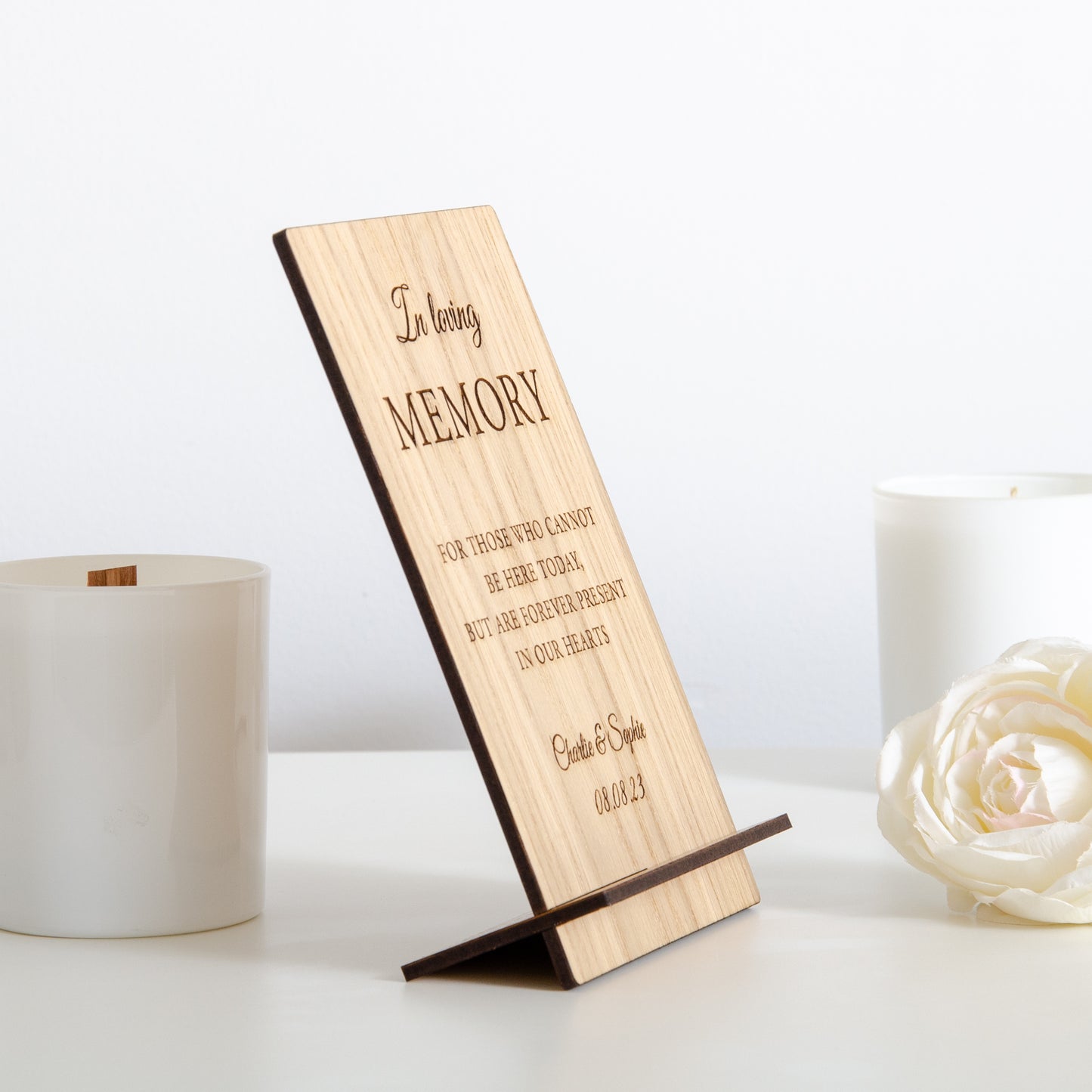 'In loving memory' wedding sign