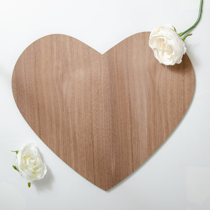 Wooden heart guest book sign