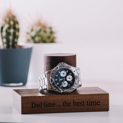 Personalised oak watch stand - Stag Design