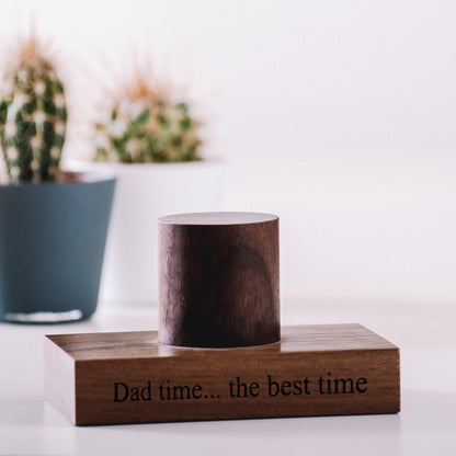 Personalised oak watch stand - Stag Design