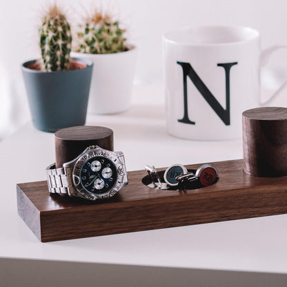 Personalised oak watch stand - Stag Design