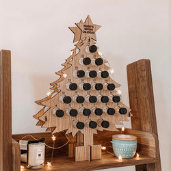 Personalised oak Advent calendar for miniatures - Stag Design