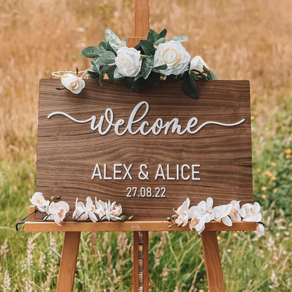 NEW! Wooden rectangle welcome sign - Stag Design