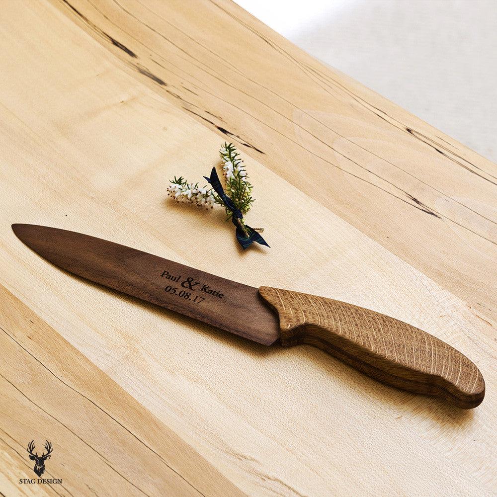 Personalised wedding cake knife - Stag Design