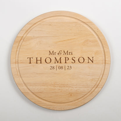 Personalised wedding chopping  board