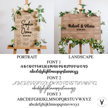 Alternative rectangle guest book sign