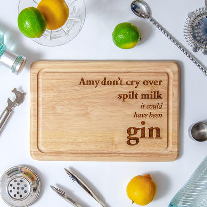 Gin Chopping Board - Stag Design