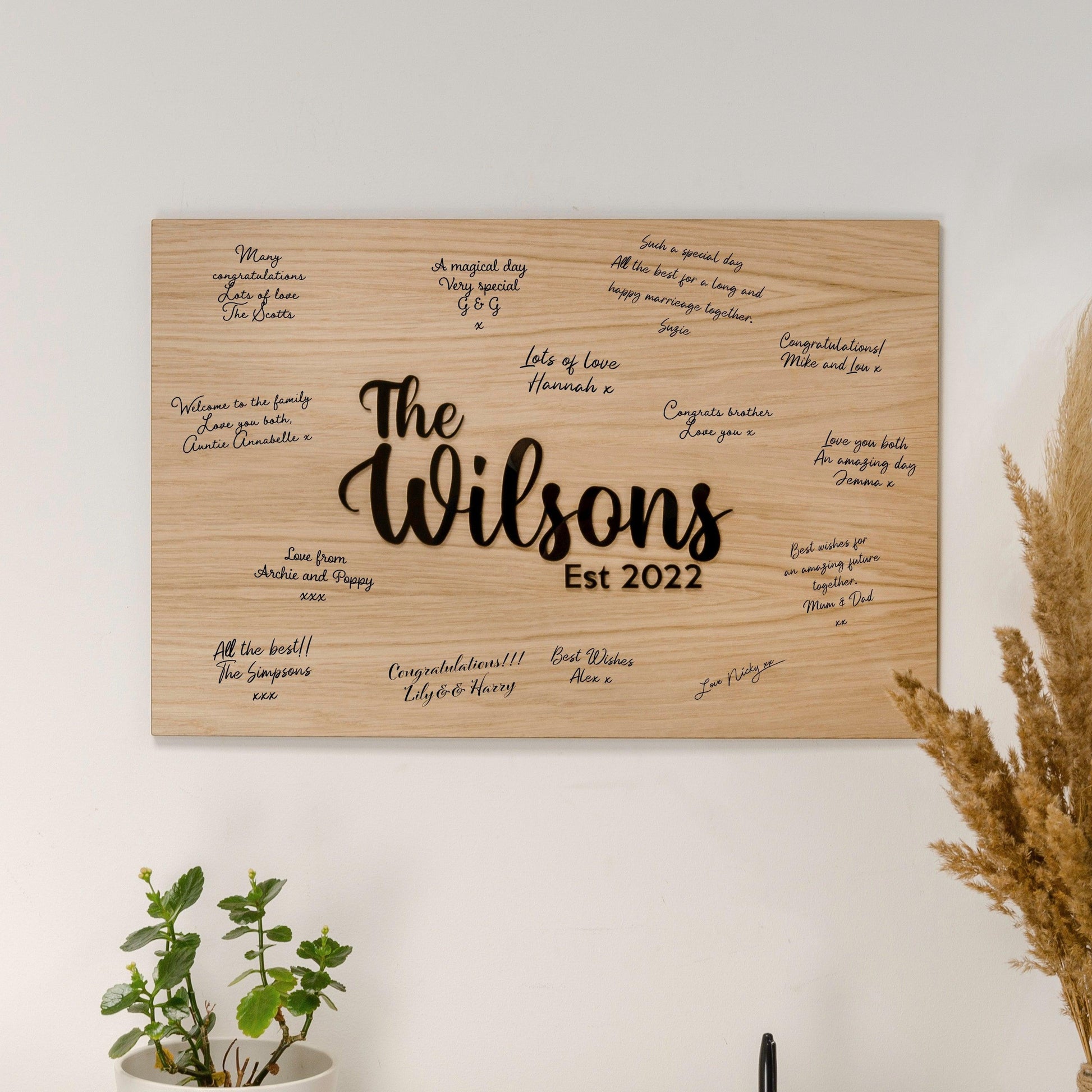 NEW! Alternative rectangle wooden guest book sign - Stag Design