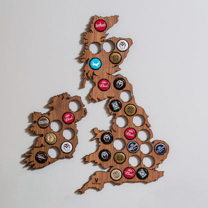 Beer Cap UK and Ireland Map - Stag Design