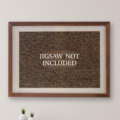 Jigsaw guestbook handmade solid wood frame, mount & background for jigsaws - Stag Design